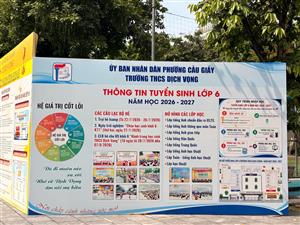 🌷 RỘN RÀNG NGÀY ĐẦU TUYỂN SINH LỚP 6 NĂM HỌC 2026 - 2027 TẠI TRƯỜNG THCS DỊCH VỌNG