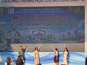🌿THCS CẦU GIẤY A - ĐIỂM SÁNG KHỞI ĐẦU MÔ HÌNH "TRƯỜNG HỌC VĂN MINH - CỘNG ĐỒNG GẮN KẾT" TRÊN ĐỊA BÀN PHƯỜNG CẦU GIẤY