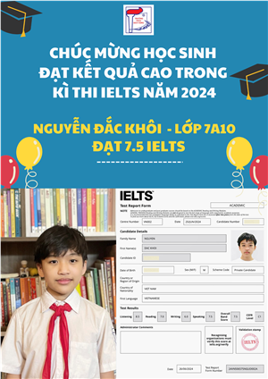 Kì tích IELTS: Học sinh đạt thành tích IELTS vượt trội ngay lần thi đầu tiên.