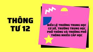 THÔNG TƯ 12/2011/TT-BGDĐT NGÀY 28/3/2011 CỦA BỘ GIÁO DỤC VÀ ĐÀO TẠO