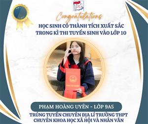 CHÚC MỪNG CÁC CON HỌC SINH ĐỖ TRƯỜNG CHUYÊN KHTN VÀ KHXH&NV.