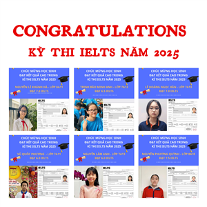 TUYÊN DƯƠNG HỌC SINH ĐẠT KẾT QUẢ CAO TRONG KỲ THI IELTS 2024-2025