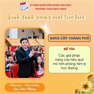 CHÚC MỪNG 08 THẦY CÔ GIÁO TRƯỜNG THCS DỊCH VỌNG ĐẠT SÁNG KIẾN KINH NGHIỆM CẤP THÀNH PHỐ NĂM 2023.