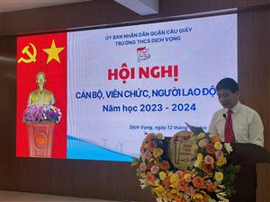HỘI NGHỊ CÁN BỘ, VIÊN CHỨC, NGƯỜI LAO ĐỘNG NĂM HỌC 2023-2024