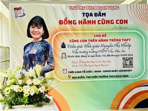 MÓN QUÀ ĐẶC BIỆT GỬI TẶNG CHA MẸ HỌC SINH KHỐI 9 - ĐỒNG HÀNH CÙNG CON SỐ THỨ 3 - CÙNG CON TRÊN HÀNH TRÌNH THPT.