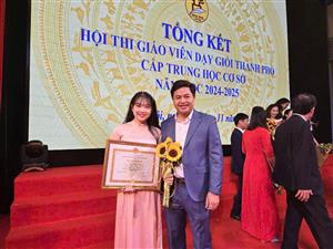 CHÚC MỪNG CÔ GIÁO PHẠM HUYỀN TRANG – ĐẠT GIẢI NHẤT MÔN GDCD TRONG HỘI THI GIÁO VIÊN DẠY GIỎI THÀNH PHỐ NĂM HỌC 2024-2025
