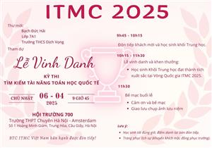 🎖️ VINH DANH HỌC SINH ĐẠT HUY CHƯƠNG VÀNG KỲ THI ITMC VÒNG QUỐC GIA NĂM HỌC 2024 - 2025🎖️