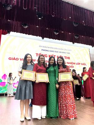 TỔNG KẾT HỘI THI GIÁO VIÊN DẠY GIỎI, GIÁO VIÊN CHỦ NHIỆM LỚP GIỎI, NHÂN VIÊN NUÔI DƯỠNG GIỎI QUẬN CẦU GIẤY NĂM HỌC 2024 - 2025