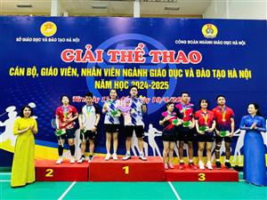 GIÁO VIÊN TRƯỜNG THCS DỊCH VỌNG ĐẠT THÀNH TÍCH CAO TRONG GIẢI THỂ THAO CÁN BỘ, GIÁO VIÊN, NHÂN VIÊN THÀNH PHỐ HÀ NỘI NĂM HỌC 2024-2025